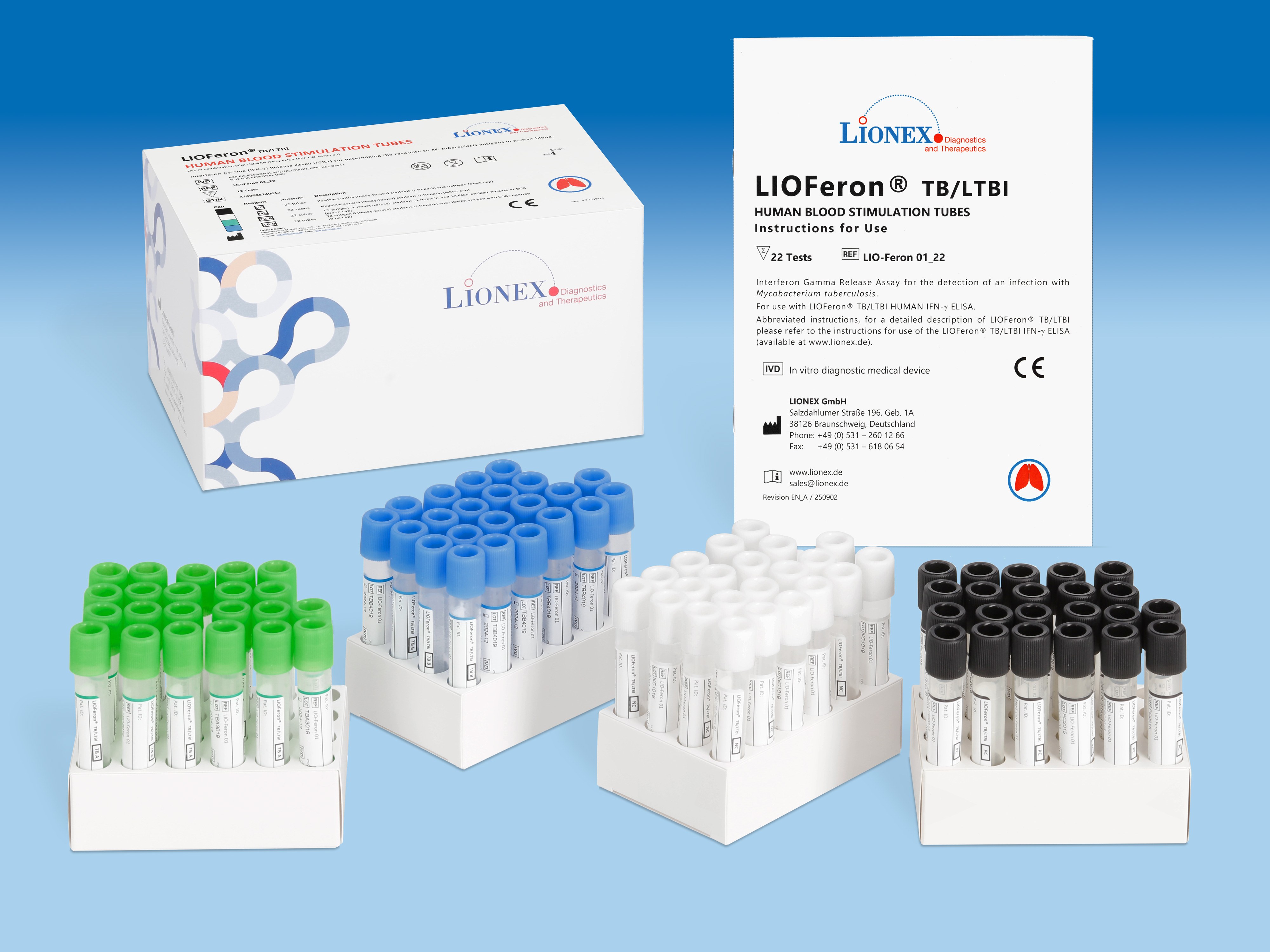 LIOFeron® TB/LTBI human blood stimulation tubes