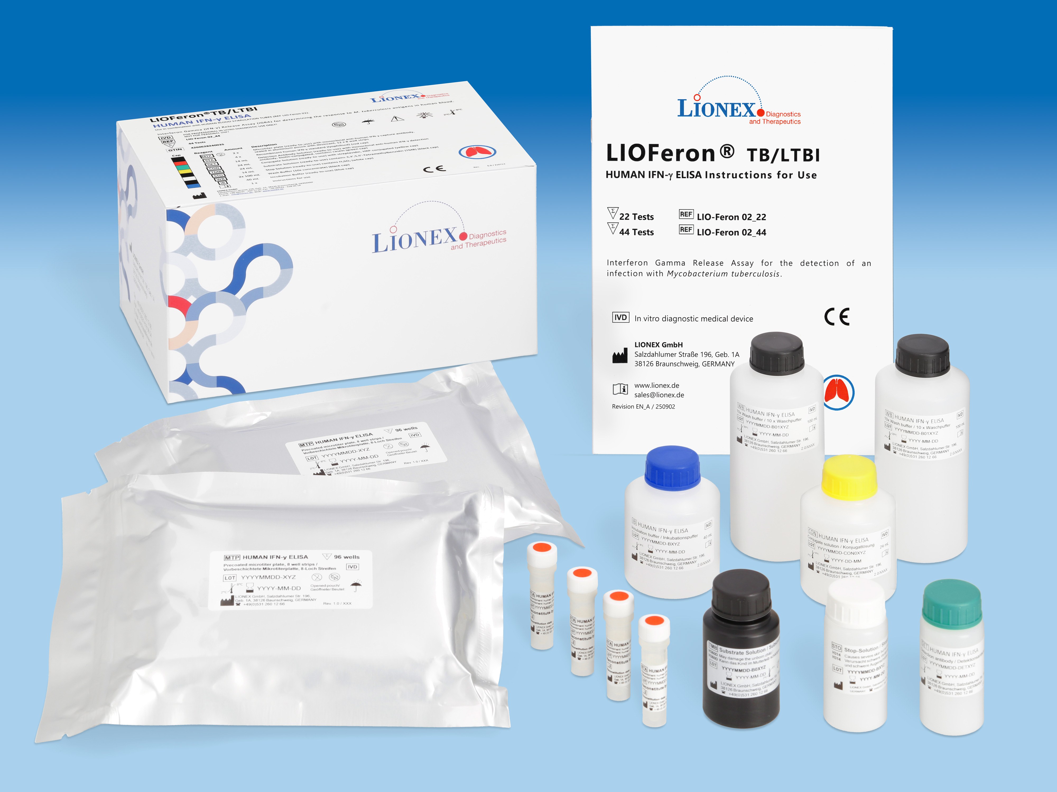 LIOFeron® TB/LTBI human interferon-gamma ELISA kit